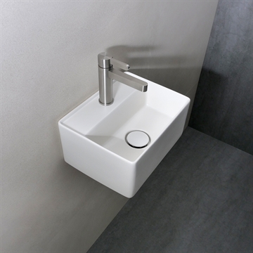 Håndvask mat hvid 34 x 26 i porcelæn Fly Mini I